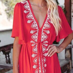 NWOT Strut & Bolt Embroidered Kaftan Dress